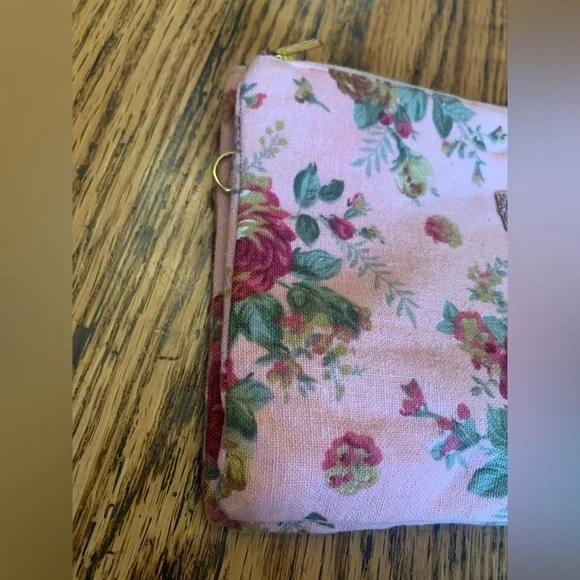 Anna sui pouch bag purse pink floral bag - Picture 2 of 8